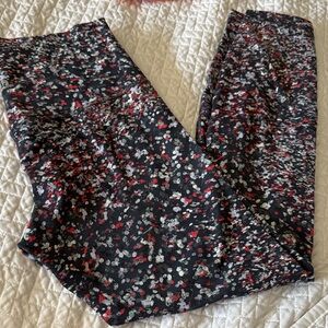 lululemon athletica Black Floral-Print Leggings